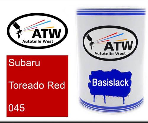 Subaru, Toreado Red, 045: 500ml Lackdose, von ATW Autoteile West.